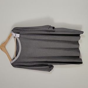 Lane Bryant Plus 26/28 Gray Silver Dressy Tee New